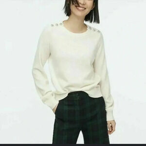 J. Crew Crewneck Sweater Rhinestones Medium